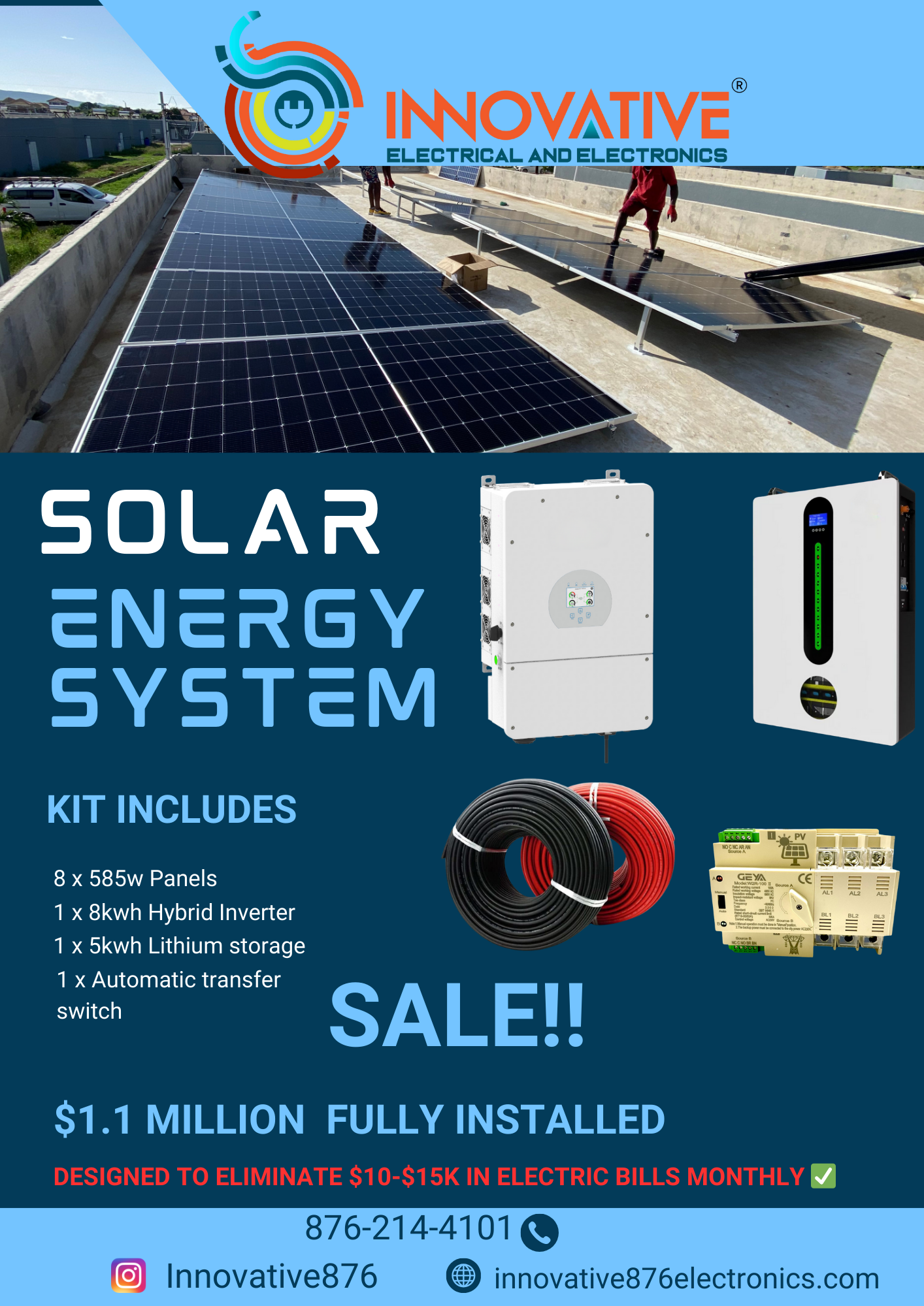 🔋 SOLAR ENERGY SYSTEM - 1.1 Million Fully Installed - Fully Installed